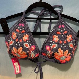 NWT ADJUSTABLE CROCHET BIKINI TOP SZ XL